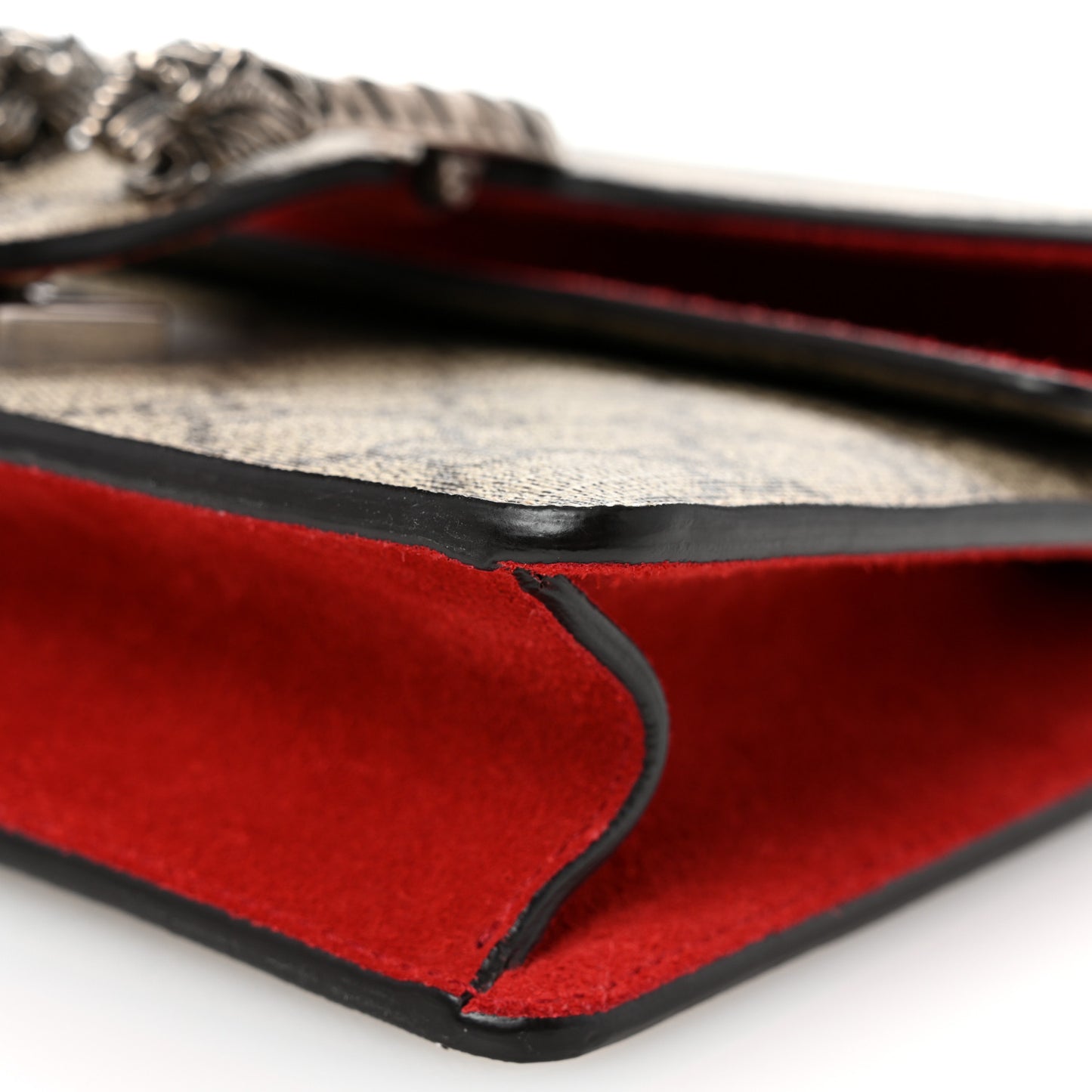 GG Supreme Monogram Mini Dionysus Shoulder Bag Hibiscus Red