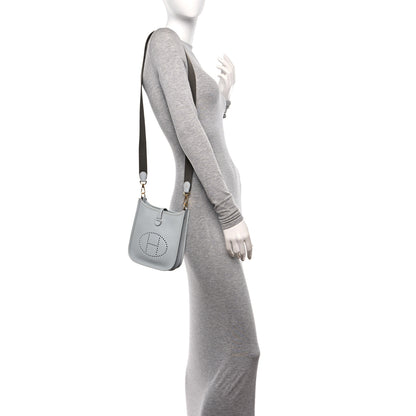 Hermes Taurillon Clemence Amazone Evelyne TPM Bleu Pale Etain 2 of 11