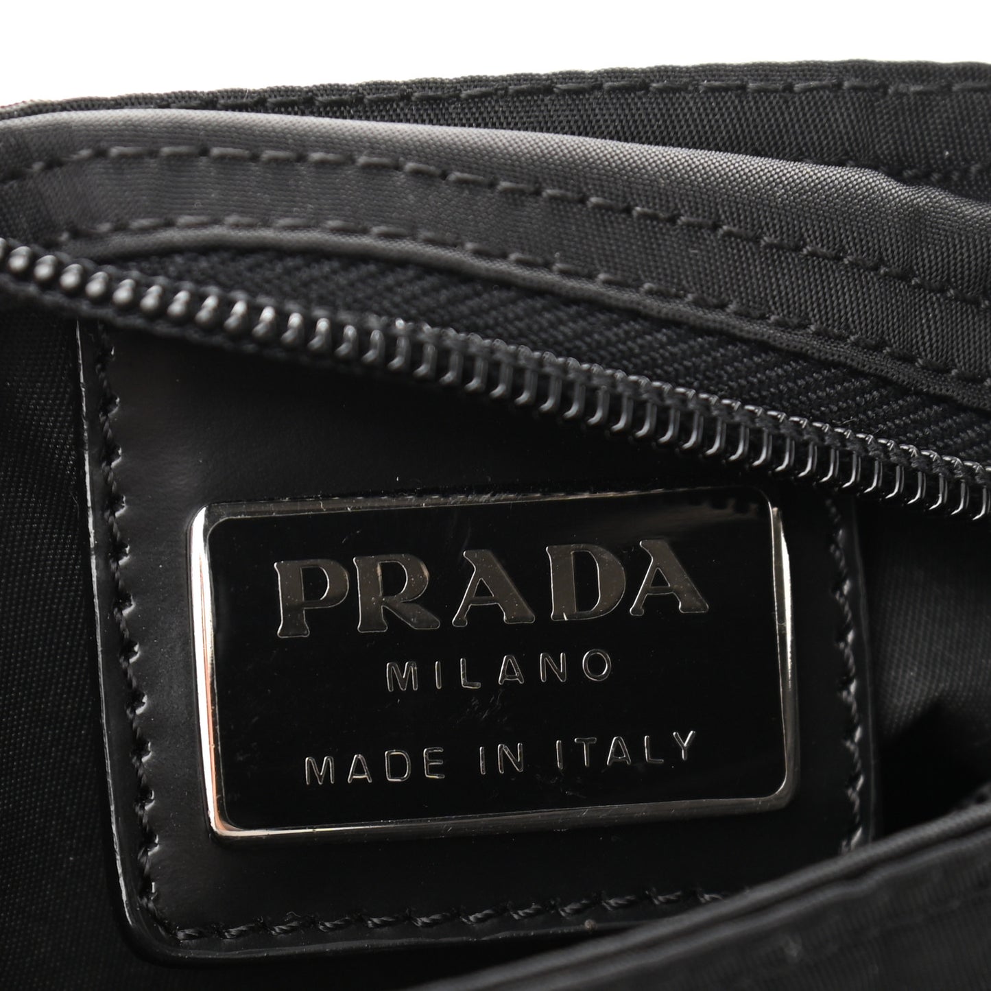 Nylon Vela Flat Messenger Bag Black