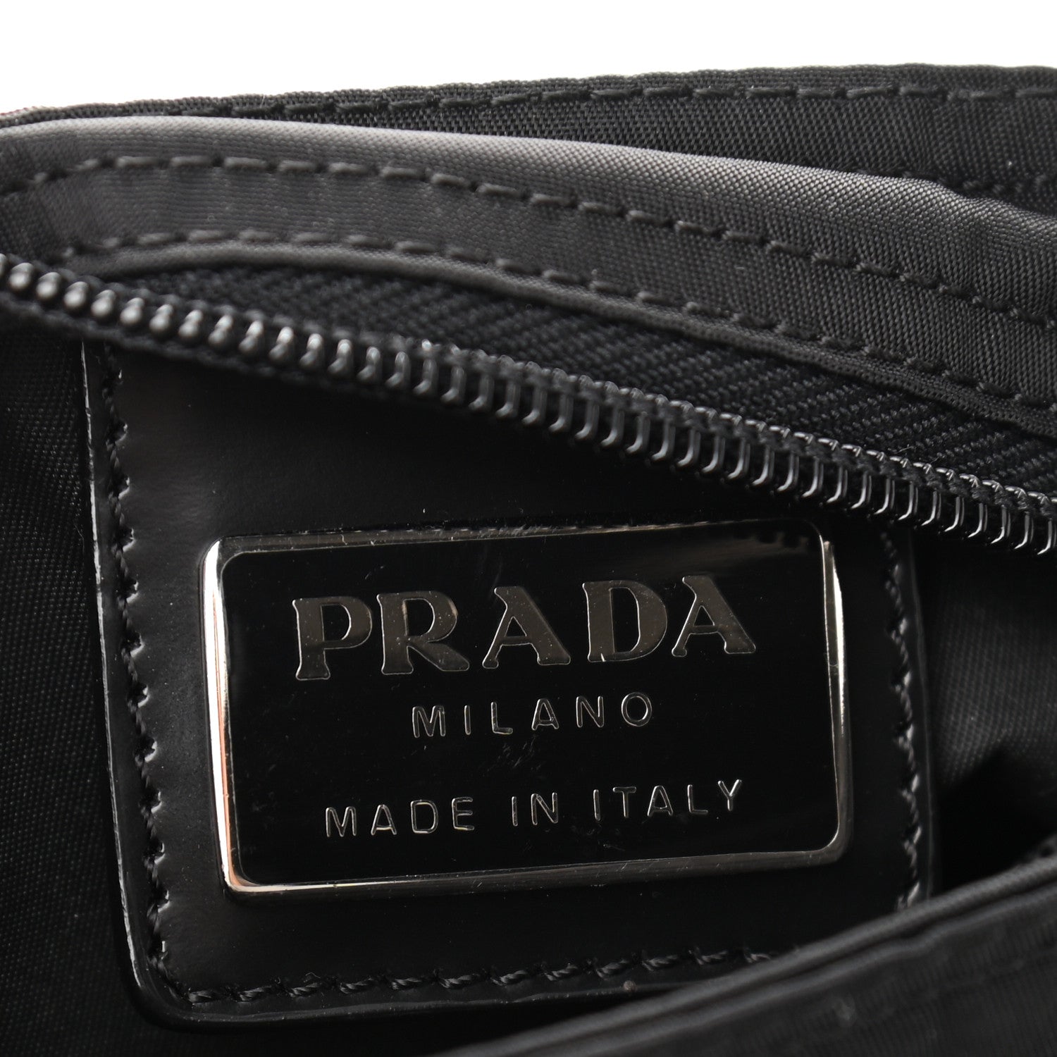 Prada Nylon Vela Flat Messenger Bag Black 11 of 23