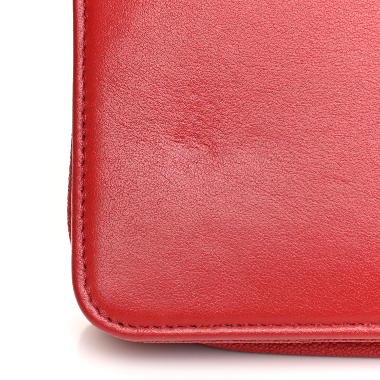 Chanel Caviar Quilted Boy Wallet On Chain WOC Red 22 of 23