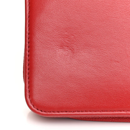 Chanel Caviar Quilted Boy Wallet On Chain WOC Red 22 of 23
