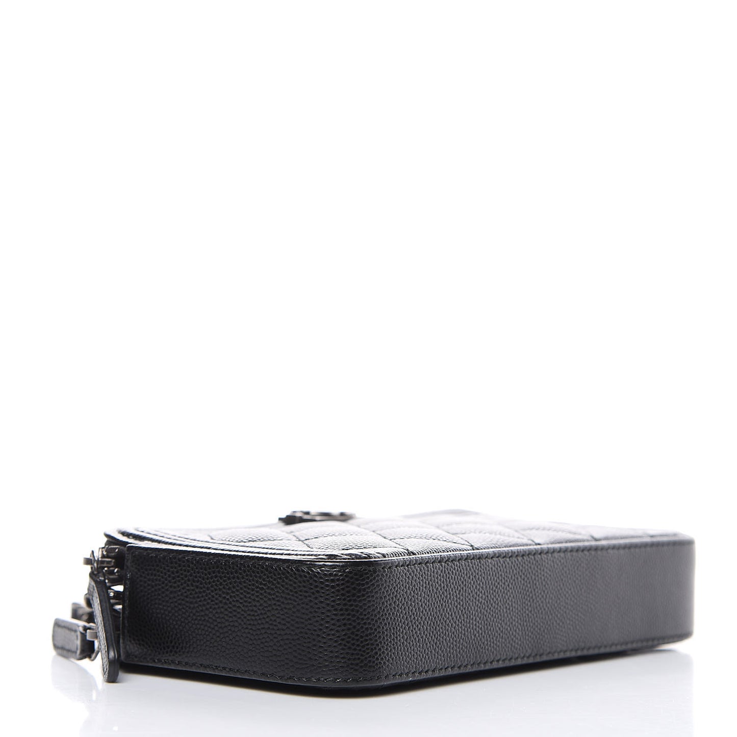 Caviar Quilted Small Boy Clutch With Chain Black