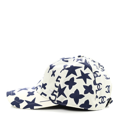 Chanel Cotton CC Cap Hat Navy White 4 of 8