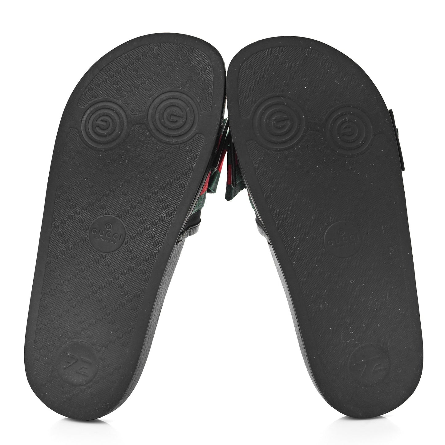 Satin Web Bow Slide Sandals 37 Black