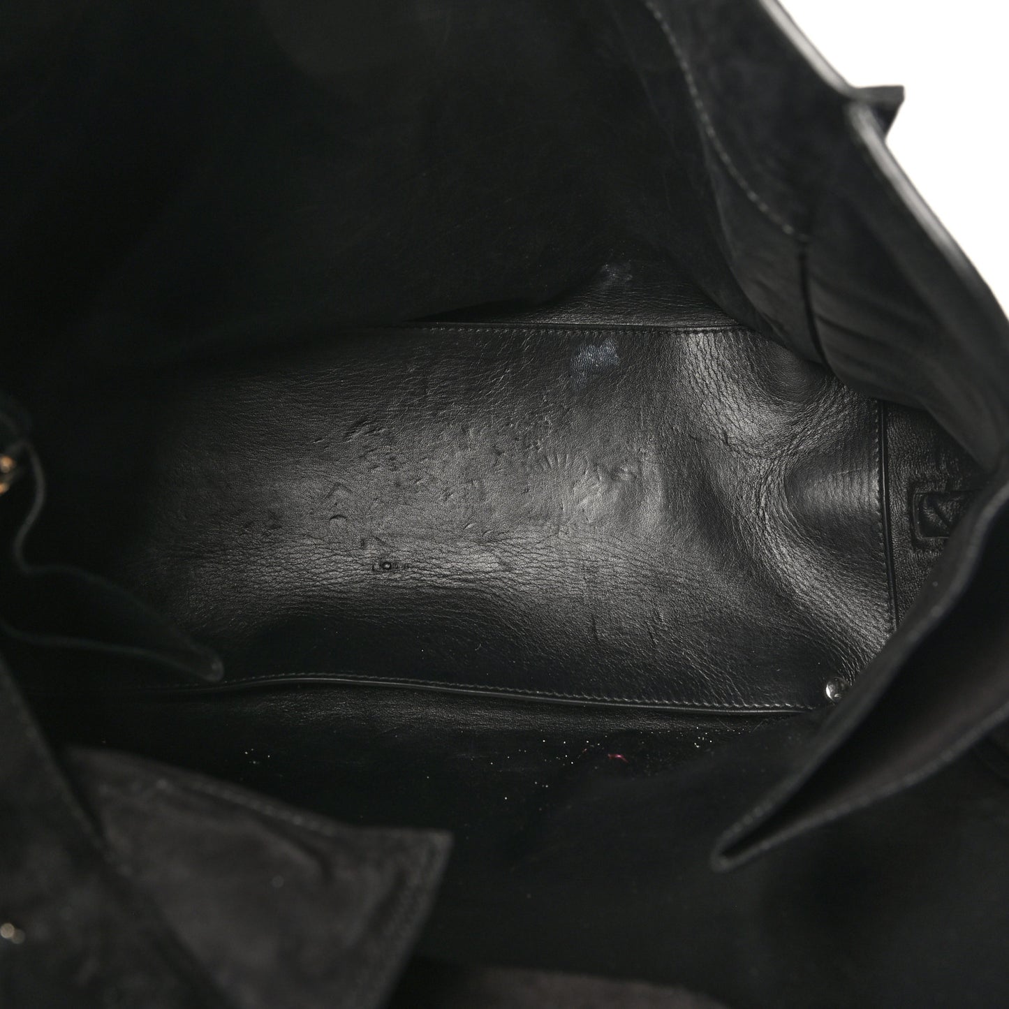 Daim Suede Plate Hardware Papier A6 Zip Around Tote Black