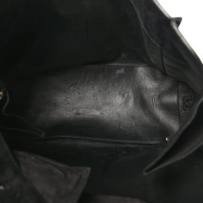 Balenciaga Daim Suede Plate Hardware Papier A6 Zip Around Tote Black 5 of 11