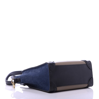 Celine Calfskin Suede Nano Tri-Color Luggage Sand 4 of 9