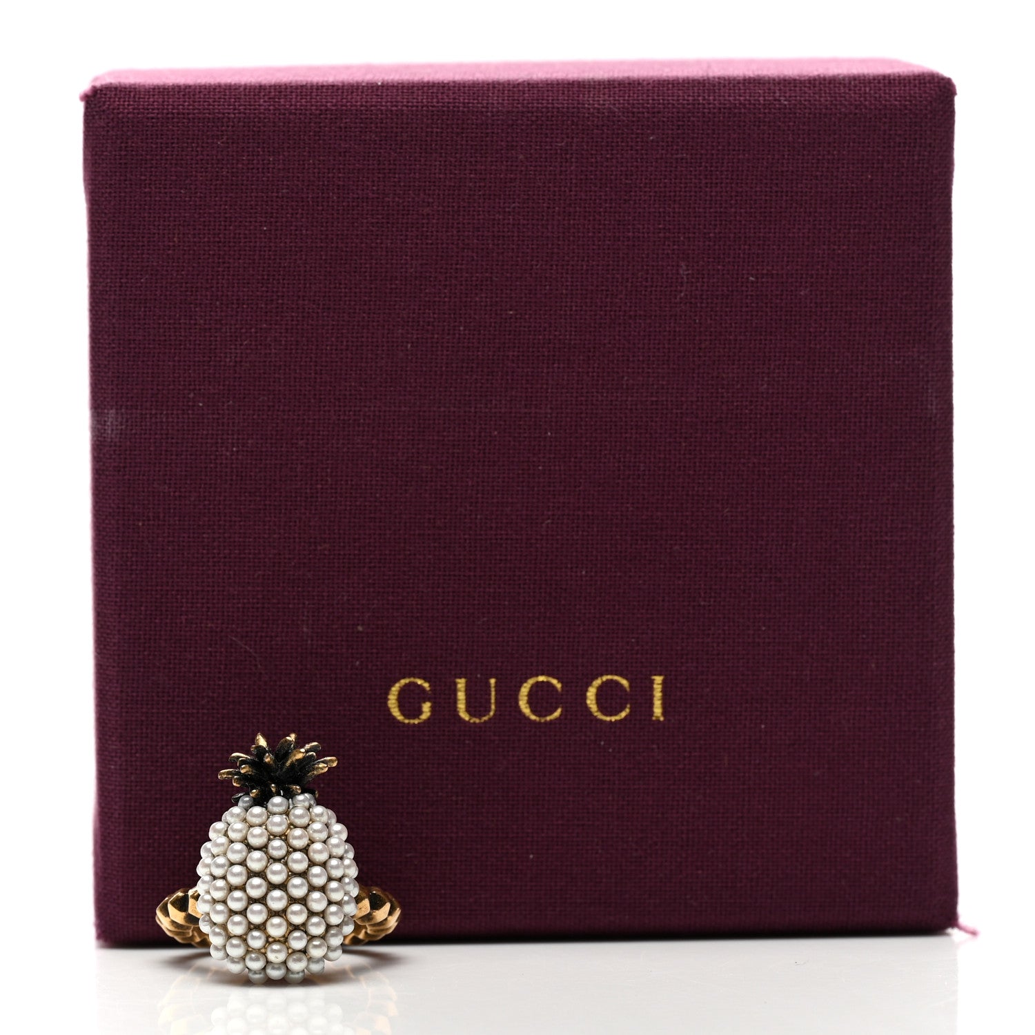 Gucci Pearl Pineapple Ring S Cream 6 of 6