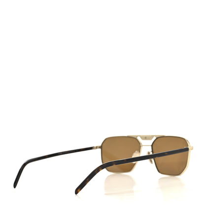 Prada Metal Logo Sunglasses SPR 58Y Gold Tortoise 4 of 7