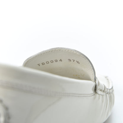 Louis Vuitton Patent Calfskin Oxford Loafers 37.5 White 9 of 9