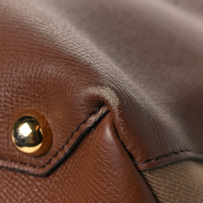Burberry Grainy Calfskin House Check Large Banner Tote Tan 10 of 11