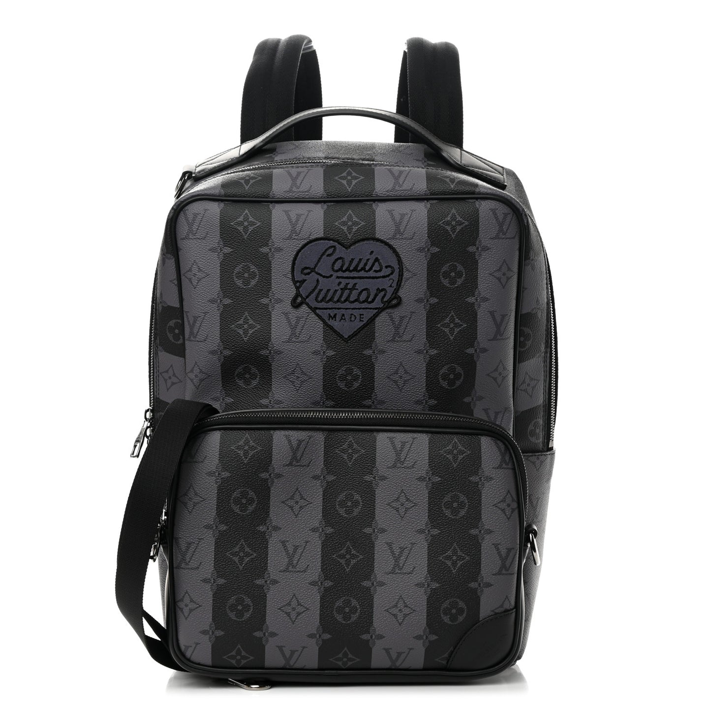 X NIGO Monogram Eclipse Stripes LV Heart Modular Utilitary Backpack