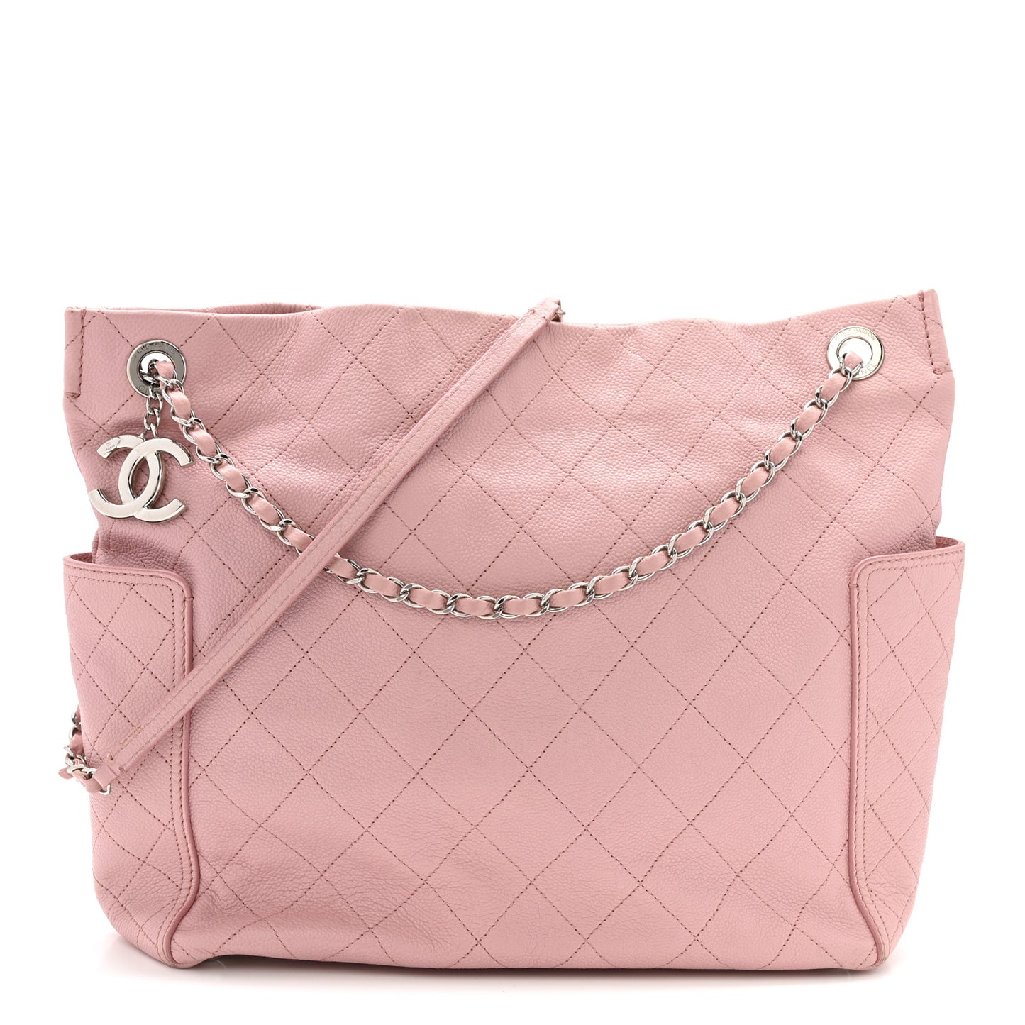 Caviar Stitched Medium CC Pocket Hobo Pink