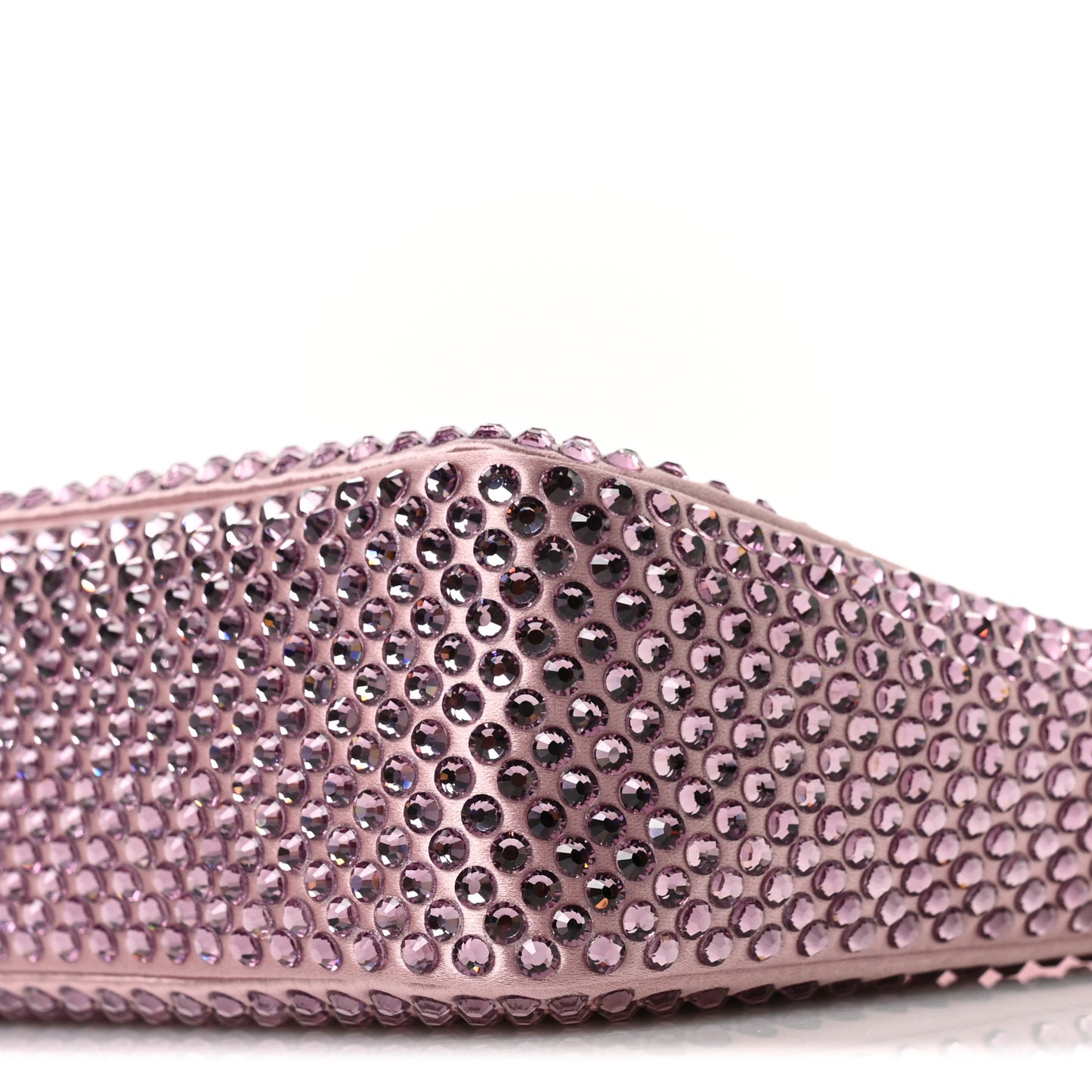 Satin Crystal Mini Re-Edition 2000 Bag Alabastro