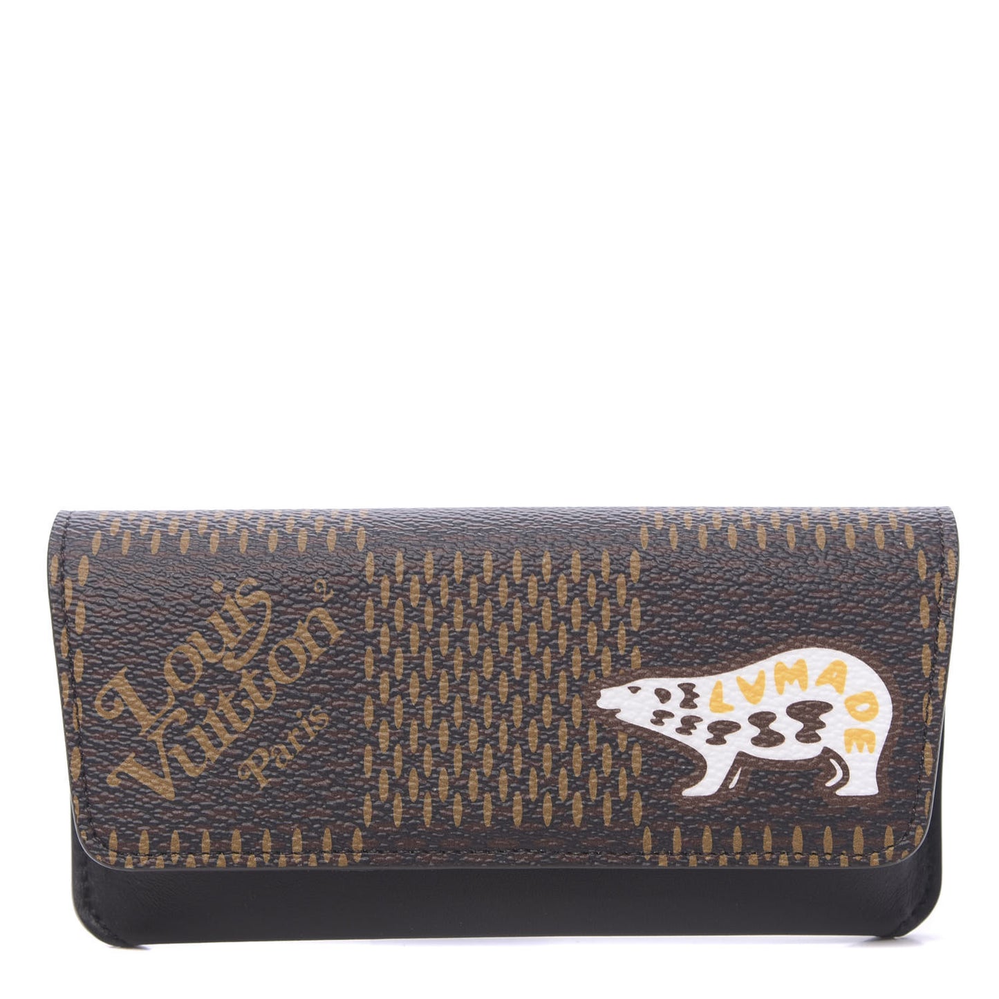 X NIGO Giant Damier Ebene Bear Woody Sunglasses Case