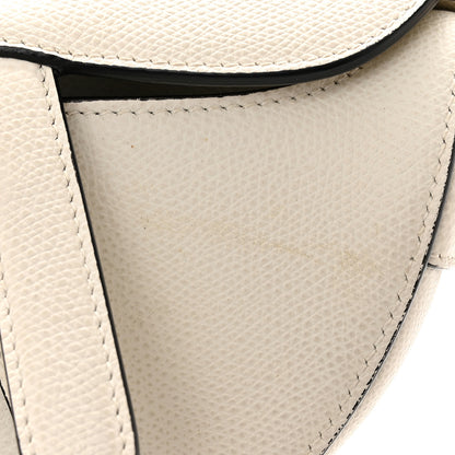 Christian Dior Grained Calfskin Mini Saddle Bag White 12 of 13