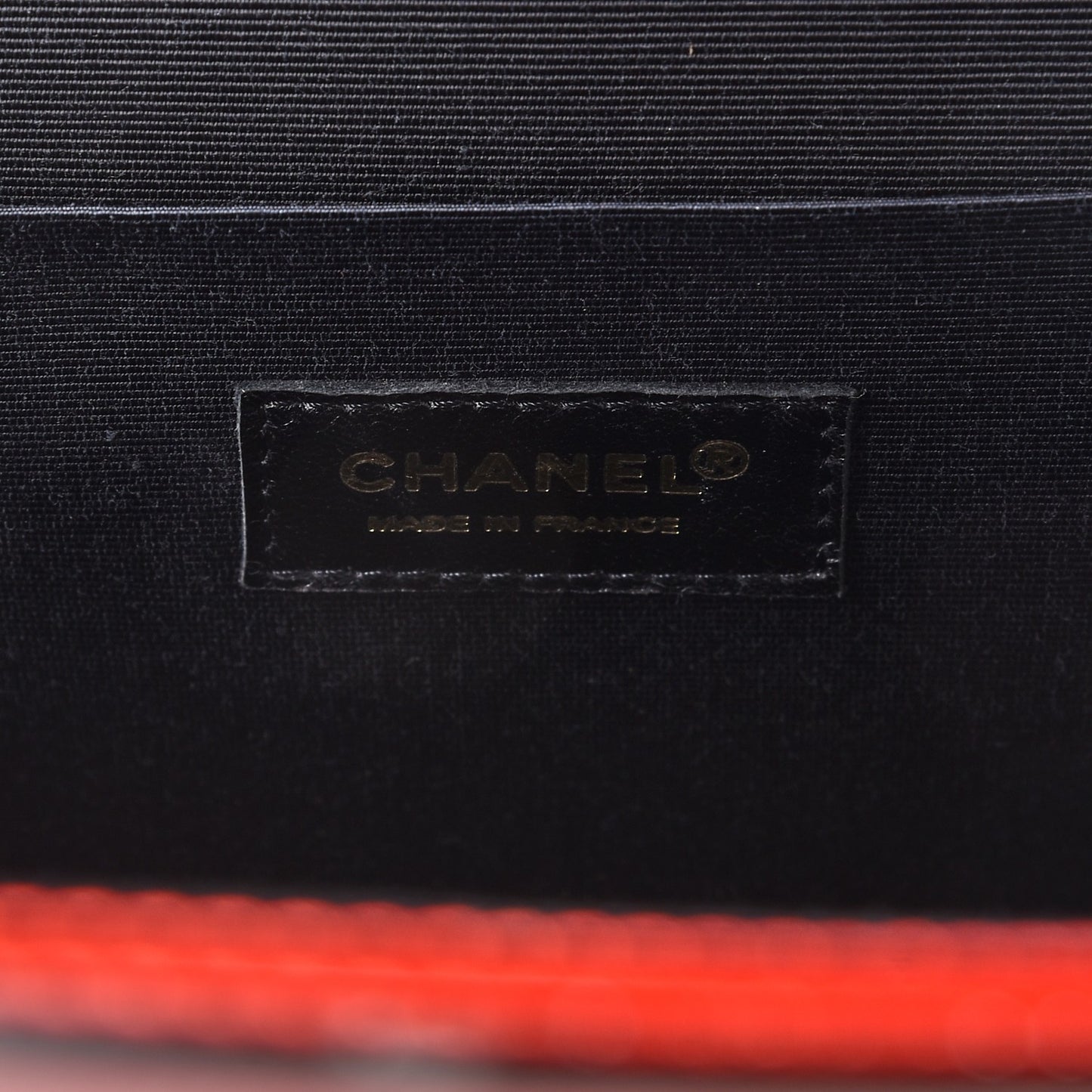 Patent Printed Shopping Tote Red