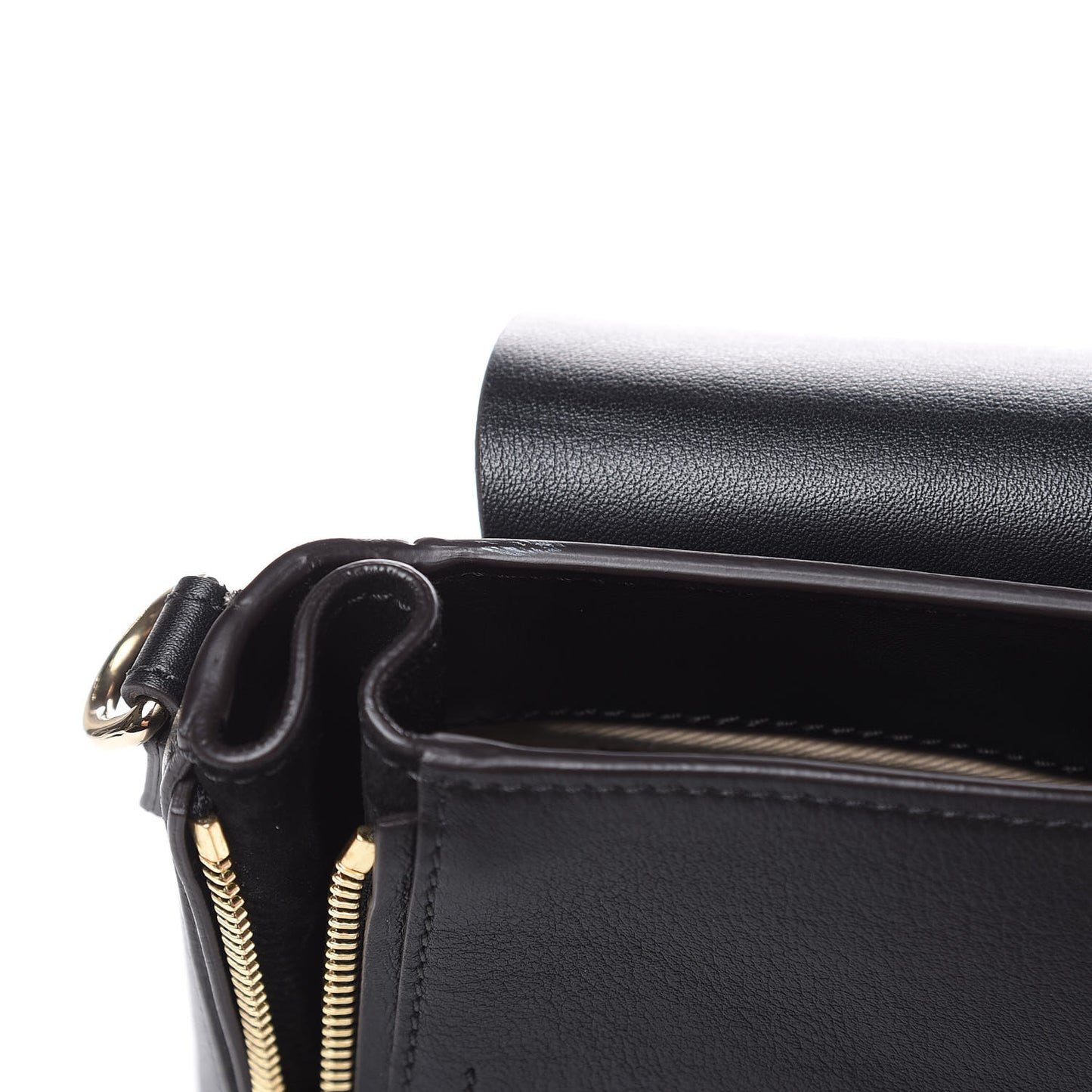 Suede Calfskin Small Faye Backpack Black