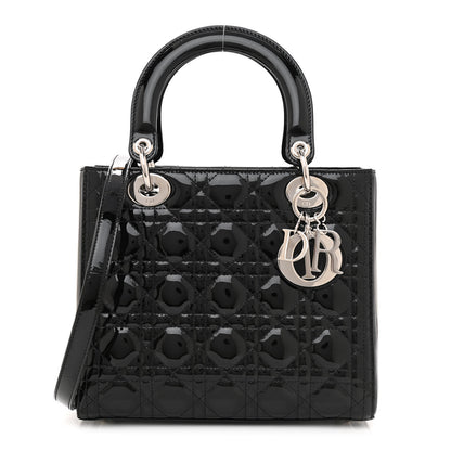 Christian Dior Patent Cannage Medium Lady Dior Black 1 of 8