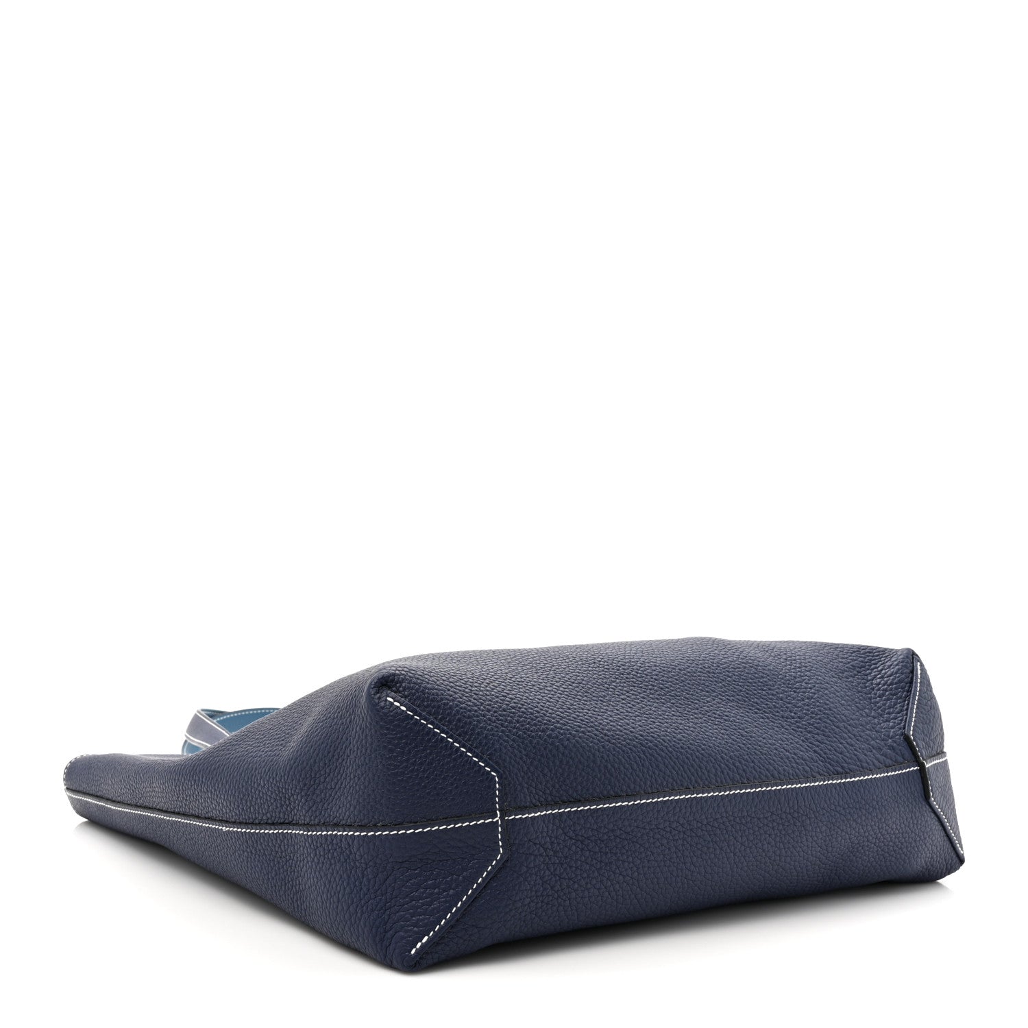 Hermes Taurillon Clemence Double Sens 36 Reversible Tote Bleu Sapphire Izmir 6 of 20