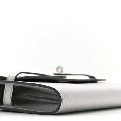 Hermes Metallic Chevre Chamkilight Kelly Wallet To Go Argent 9 of 11