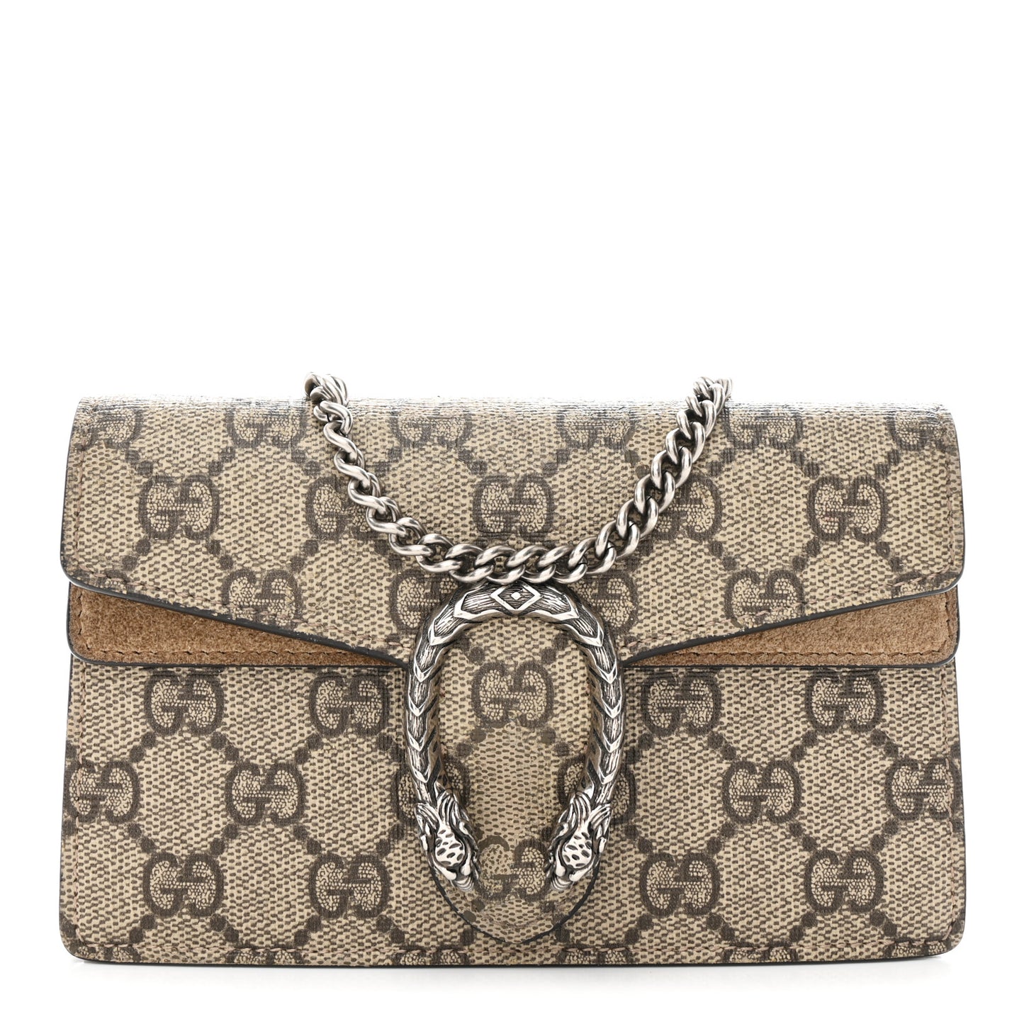 GG Supreme Monogram Super Mini Dionysus Shoulder Bag Taupe
