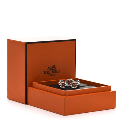 Hermes Sterling Silver PM Chaine d'Ancre Enchainee Band Ring 55 7.25 7 of 7