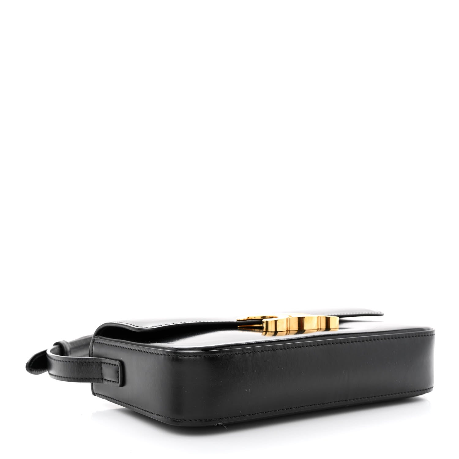 Celine Shiny Calfskin Triomphe Shoulder Bag Black 4 of 16