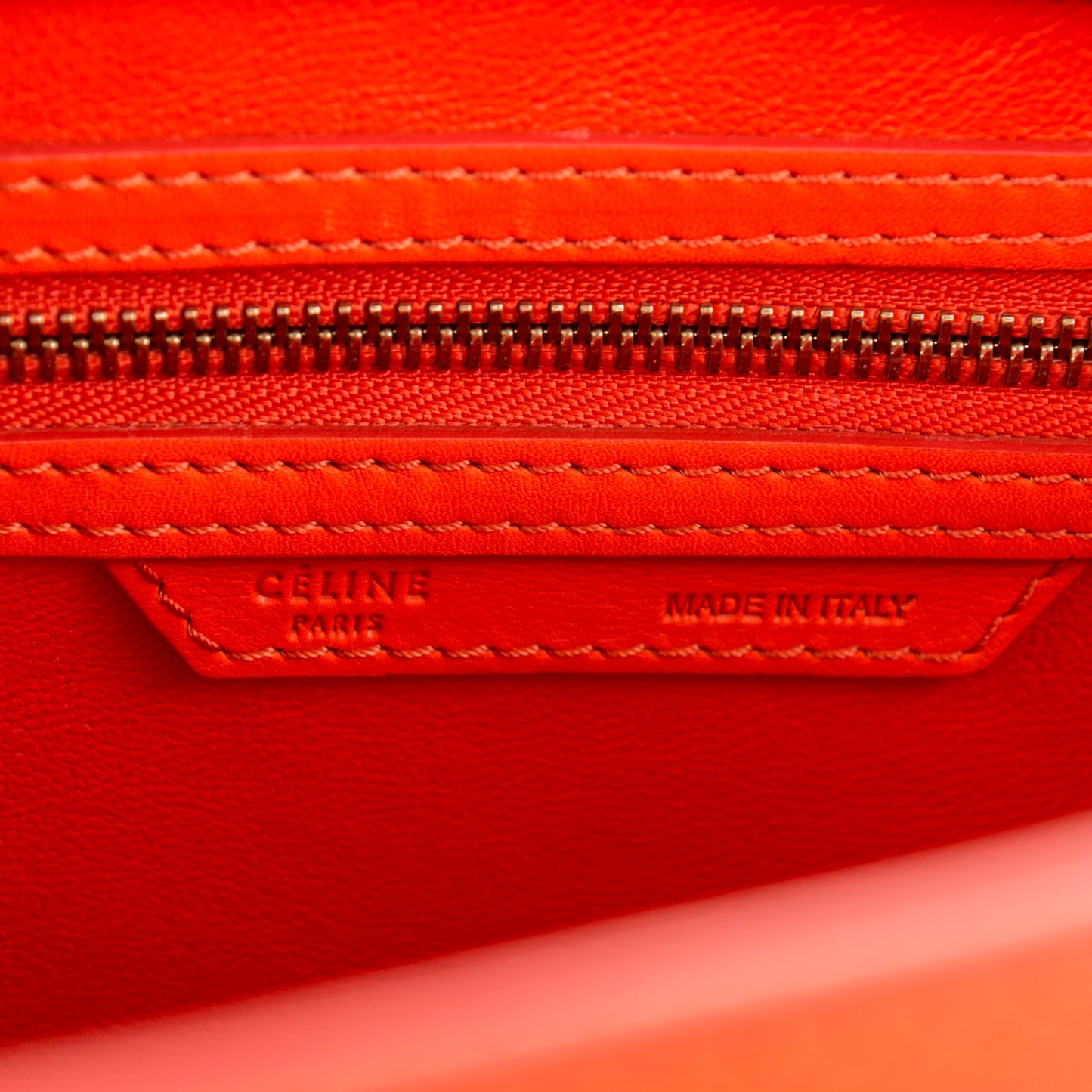 Smooth Calfskin Mini Luggage Bright Orange