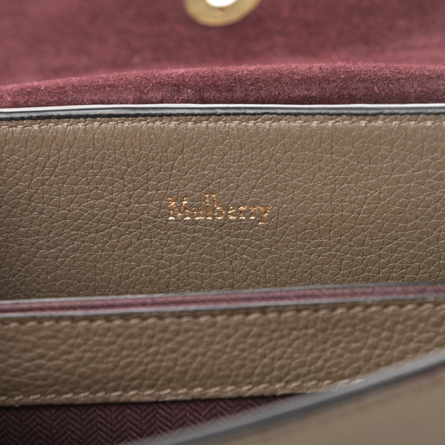 Mulberry Small Classic Grain Calfskin Mini Seaton Clay 6 of 10