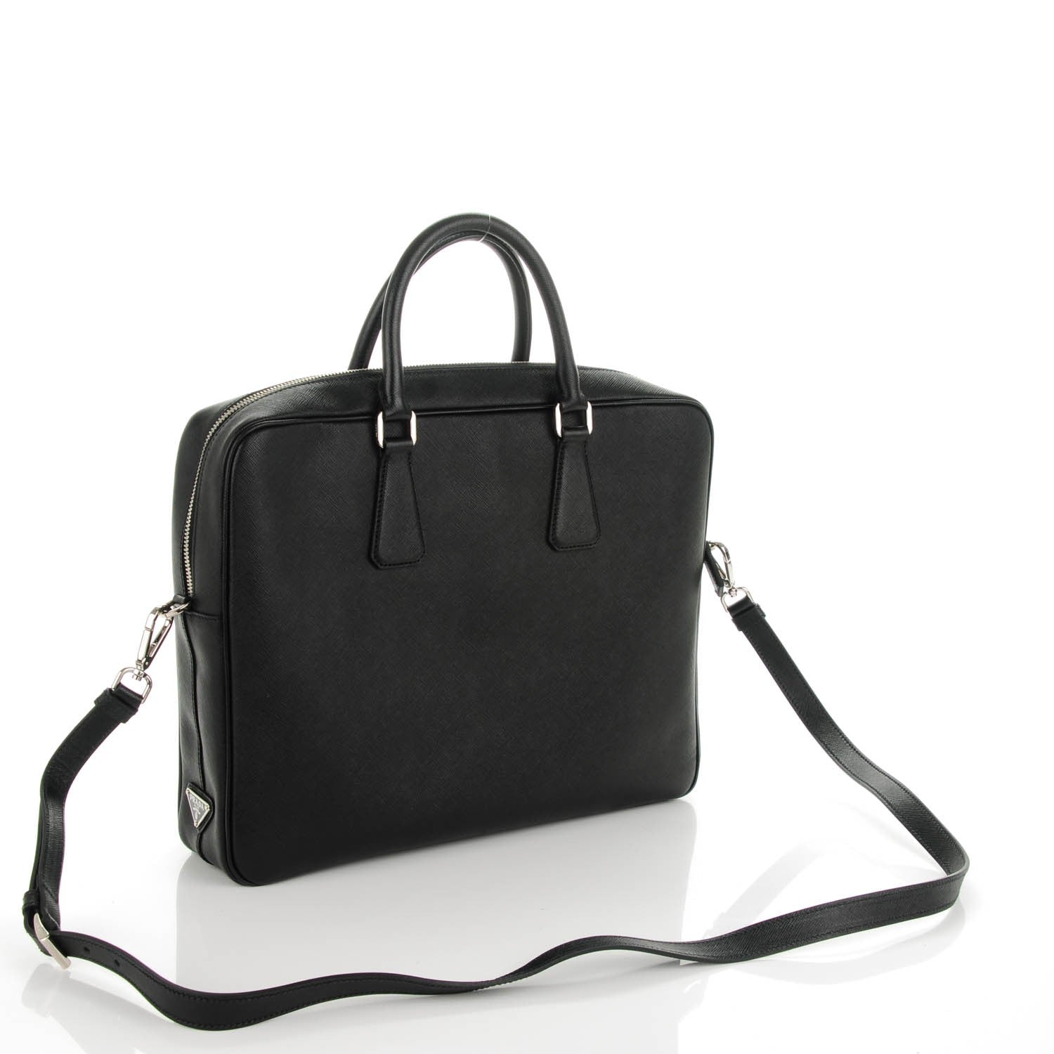 Prada Saffiano Travel Briefcase Nero Black 3 of 10