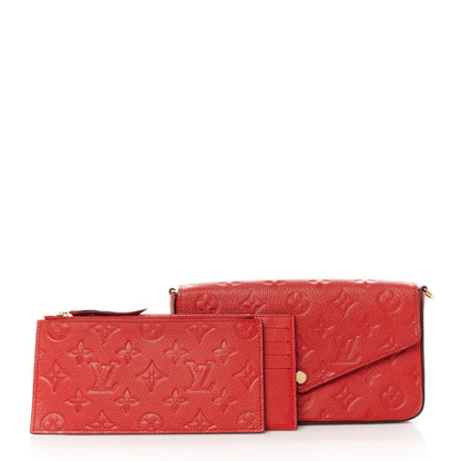 Louis Vuitton Empreinte Pochette Felicie Chain Wallet Scarlet 3 of 13