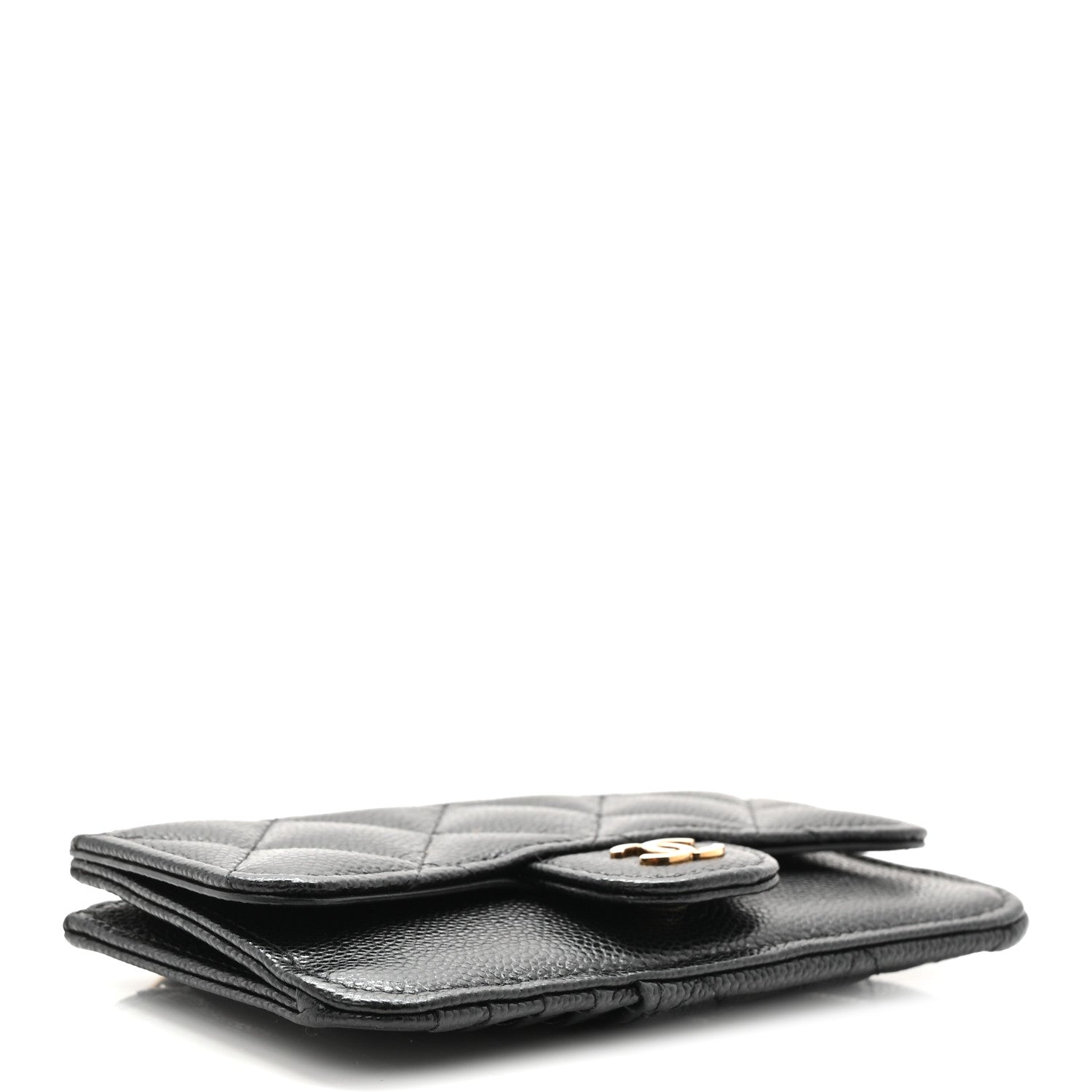 Chanel Caviar Quilted Flap Zip Card Holder Black 4 of 8