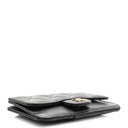 Chanel Caviar Quilted Flap Zip Card Holder Black 4 of 8