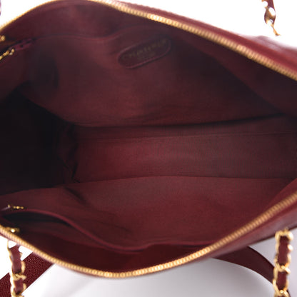 Chanel Caviar Large CC Shoulder Bag Red 5 of 14