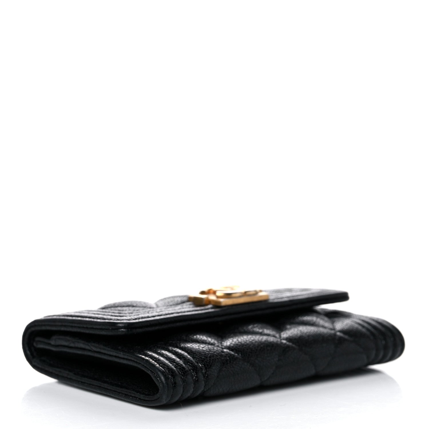 Chanel Caviar Quilted Boy Flap Card Holder Black 4 of 8