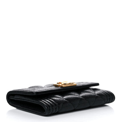 Chanel Caviar Quilted Boy Flap Card Holder Black 4 of 8