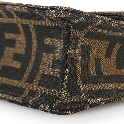 Fendi Fabric Jacquard FF 1974 Wallet On Chain Tobacco Moro 10 of 10