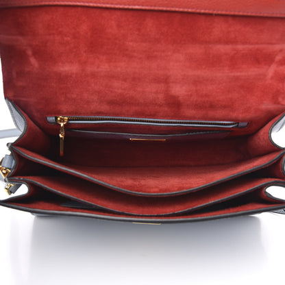 Miu Miu Goatskin Madras Top Handle Bag Rosso Cielo 4 of 10