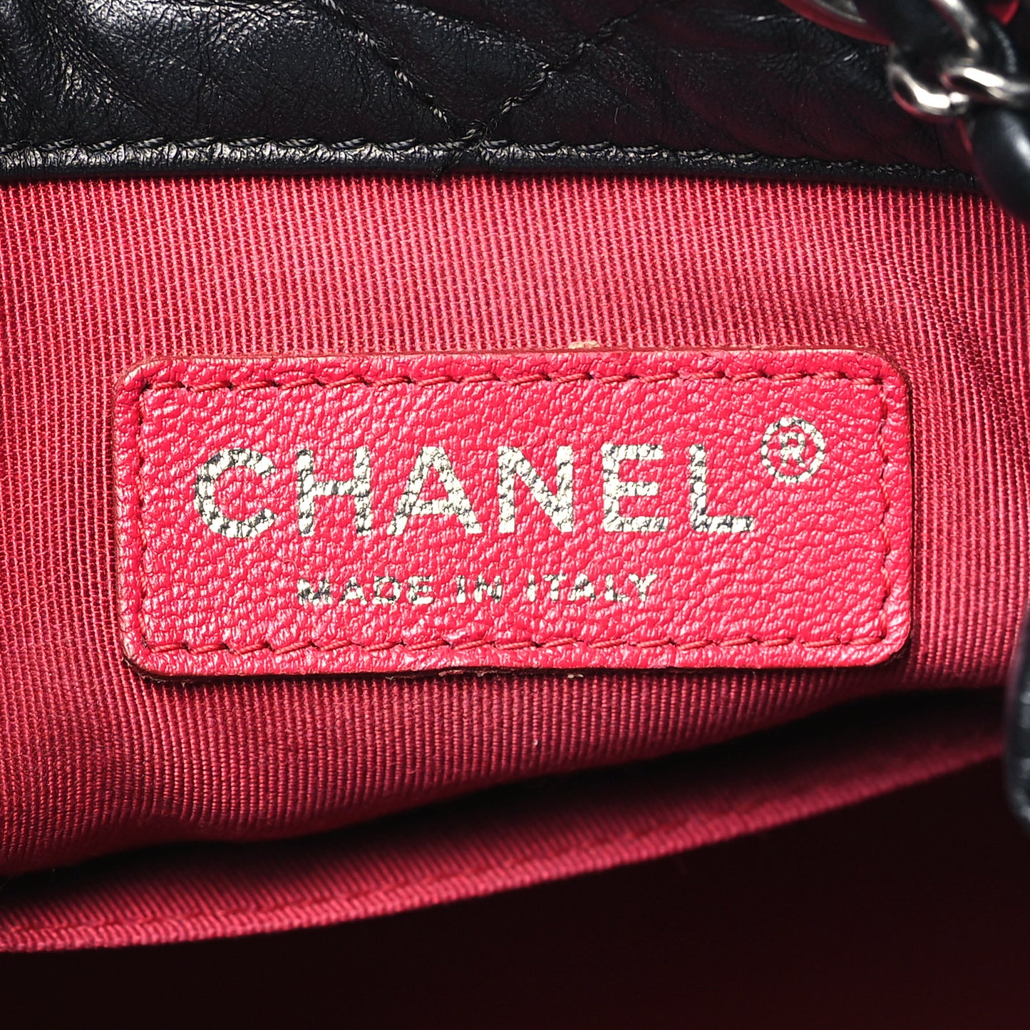 Aged Calfskin Quilted Small Gabrielle Backpack Black
