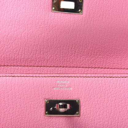 Hermes Chevre Mysore Medium Kelly Wallet 5P Pink 6 of 6