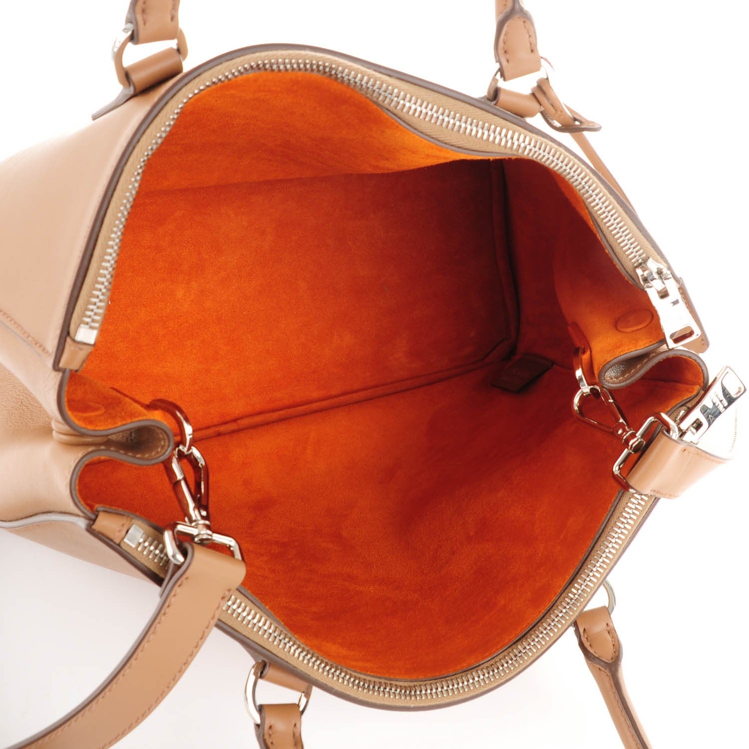 Prada City Calf Large Galleria Double Zip Tote Caramel Papaya 5 of 7