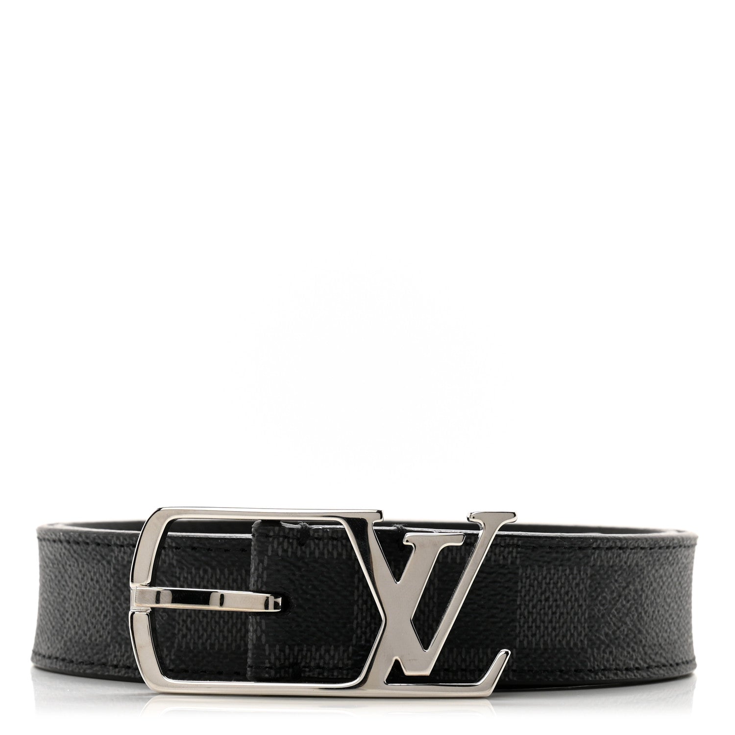 Louis Vuitton Damier Graphite 40mm LV Initiales Belt 85 34 1 of 7