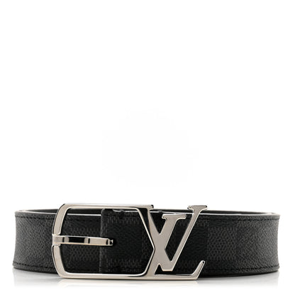 Louis Vuitton Damier Graphite 40mm LV Initiales Belt 85 34 1 of 7