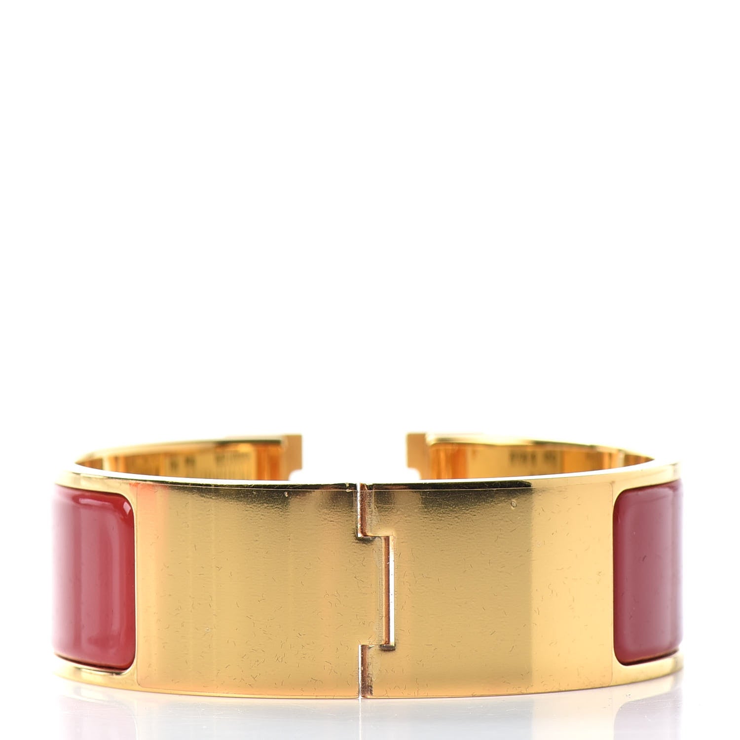 Hermes Enamel Wide Clic Clac H Bracelet PM Rouge 3 of 6
