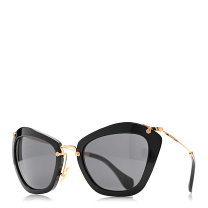 Miu Miu Acetate Metal Cat Eye Sunglasses SMU10N Black 1 of 10