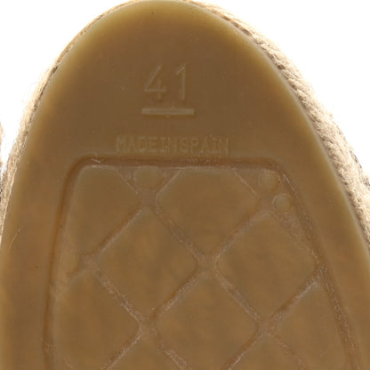 Chanel Calfskin CC Espadrilles 41 Light Brown 6 of 8