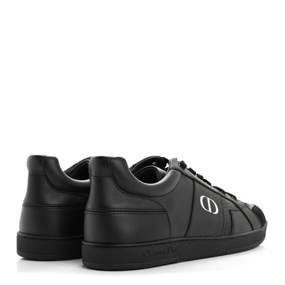 Christian Dior Calfskin Suede Logo Sneakers 38 Black 5 of 9