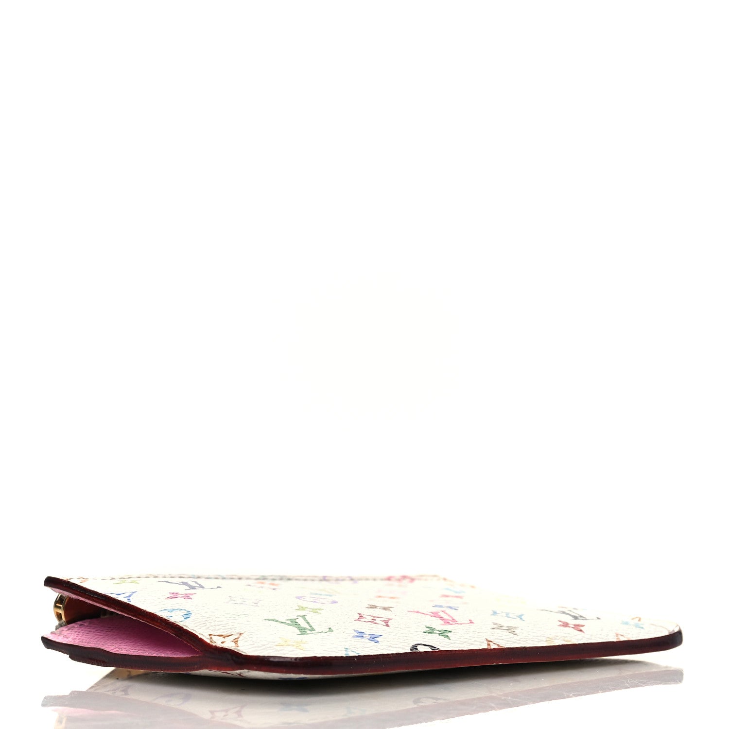 Louis Vuitton Monogram Multicolor Key Pouch White Litchi 4 of 7